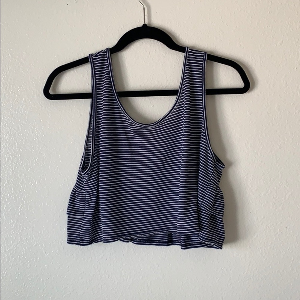 Baby bell striped crop tank